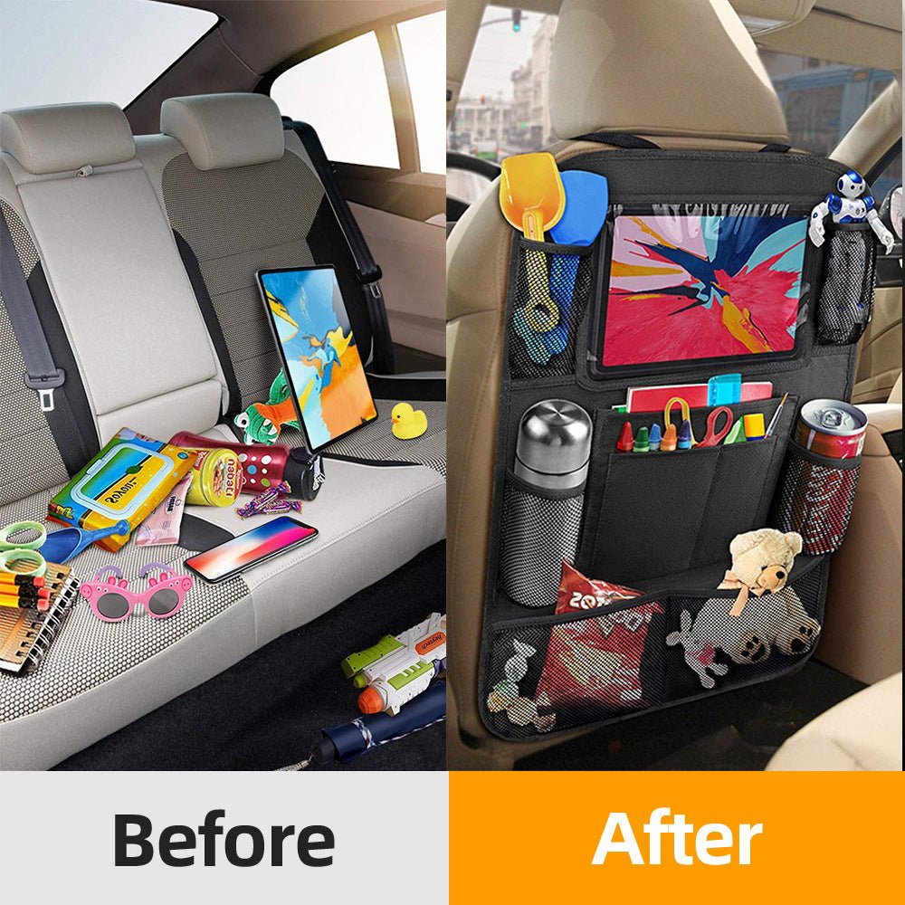 Car seat back storage organizer bag
