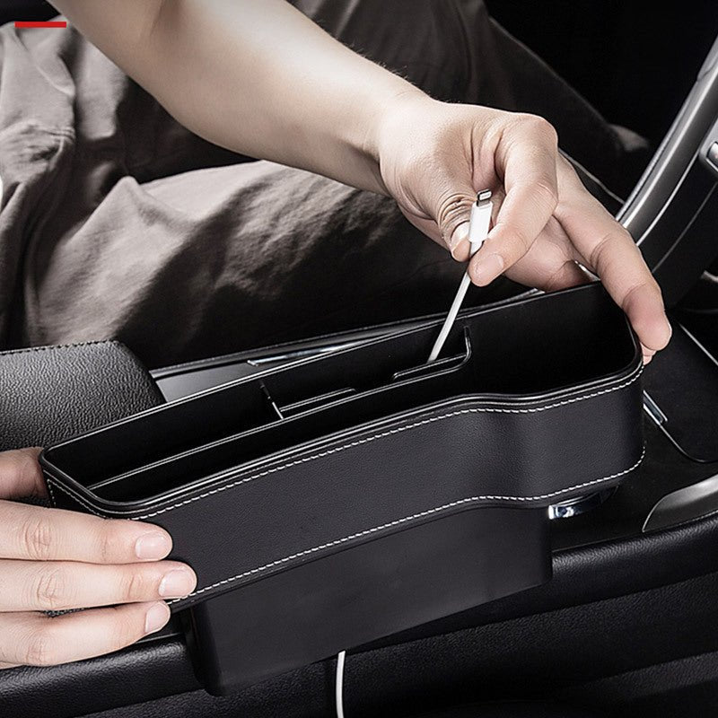 Car seat gap storage box organizer