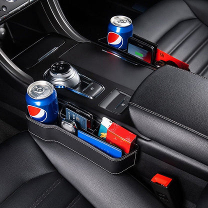 Car seat gap storage box organizer