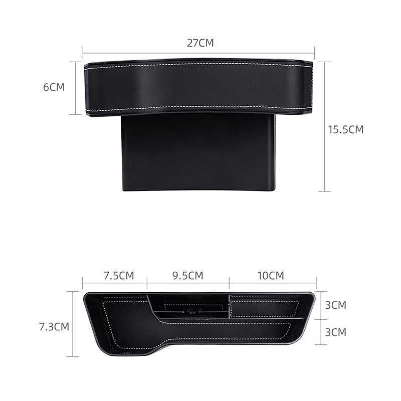 Car seat gap storage box organizer