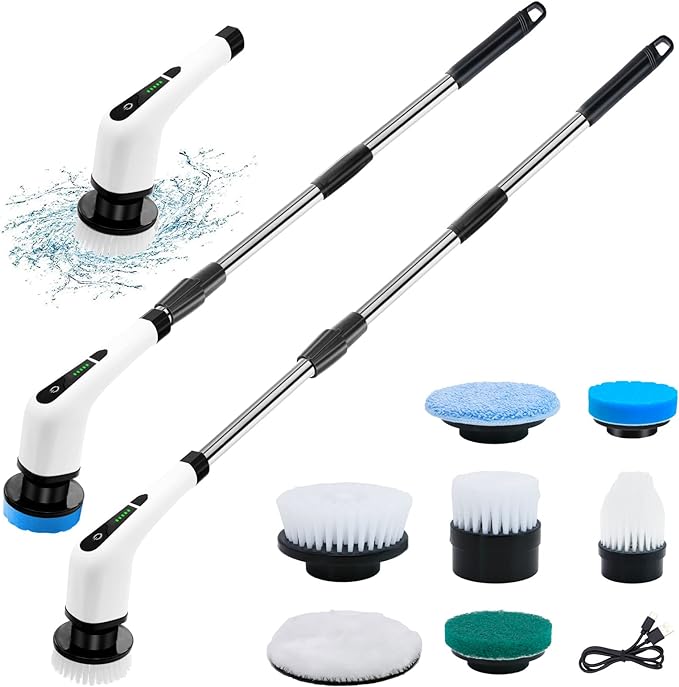 Electric cleaning brush set for multiple surfaces