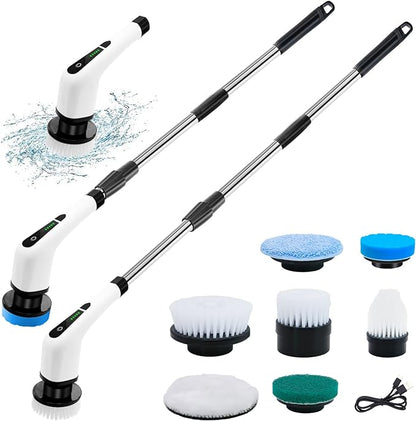 Electric cleaning brush set for multiple surfaces