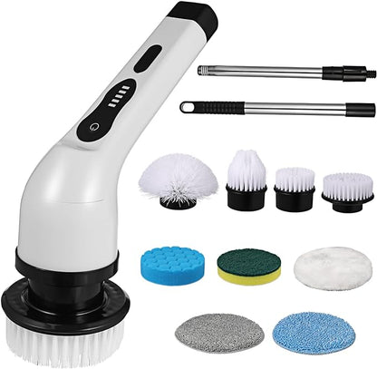 Electric cleaning brush set for multiple surfaces