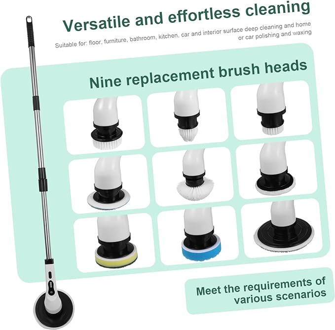Electric cleaning brush set for multiple surfaces