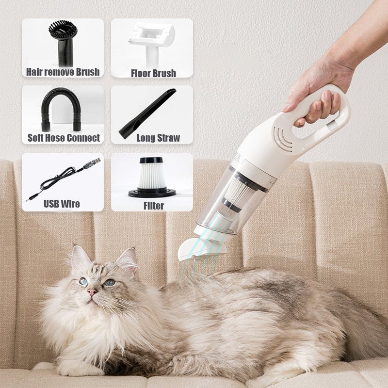Cordless electric pet hair remover and absorber