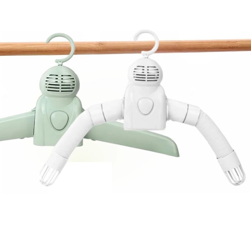 Portable clothes and shoe dryer with hot air circulation