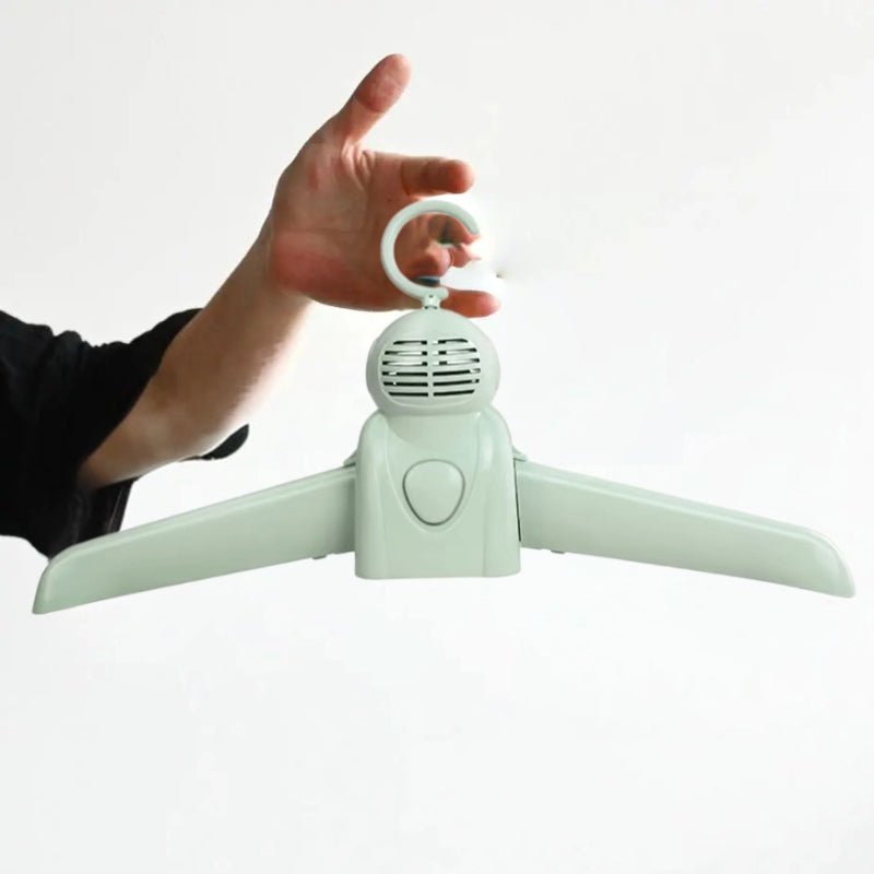 Portable clothes and shoe dryer with hot air circulation
