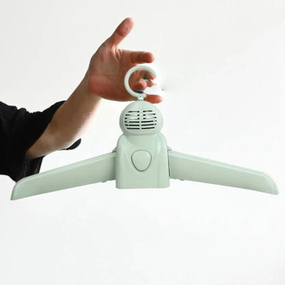 Portable clothes and shoe dryer with hot air circulation