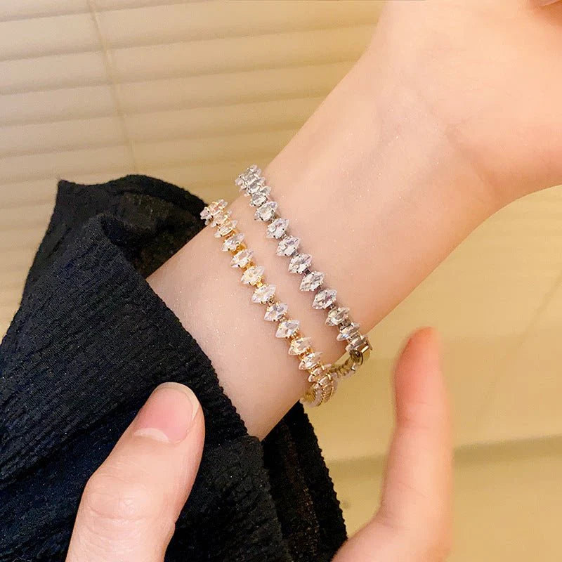 Rhinestone Water Drop Bracelet Fashion Simple And Light Luxury